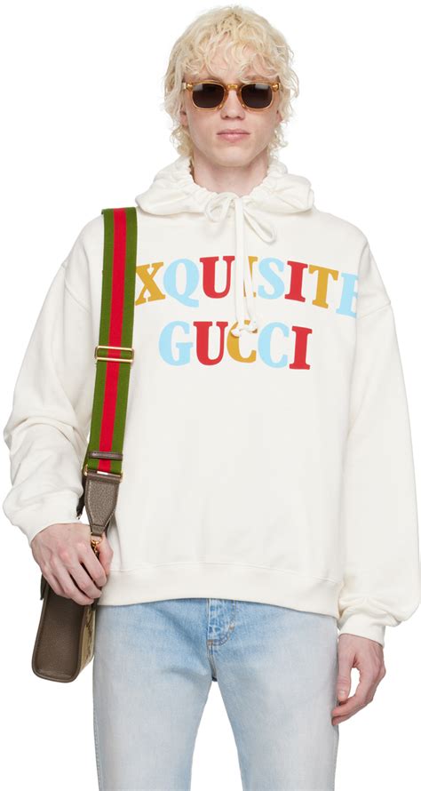 gucci black with white|black and white Gucci hoodie.